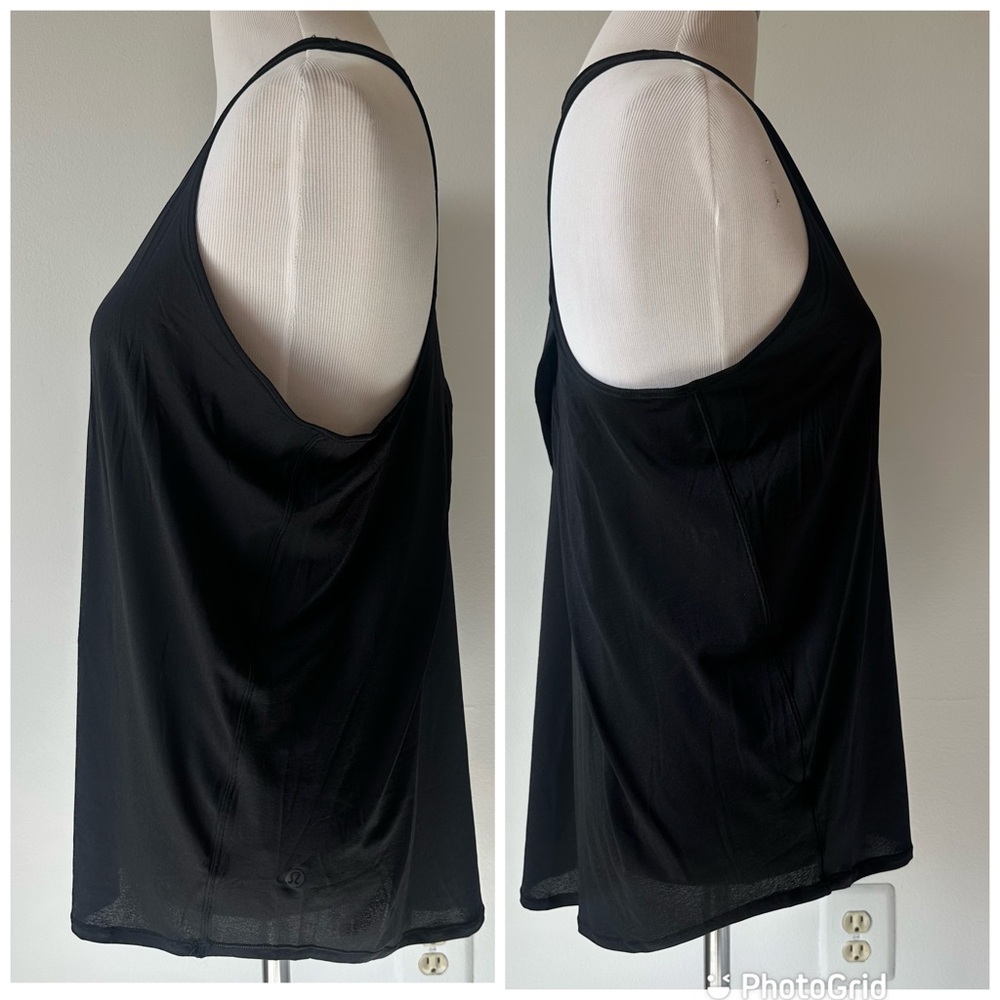 Lululemon Athletica NWT Women’s Essential Pleated Racerback Tank Black, size 8 - Picture 3 of 16